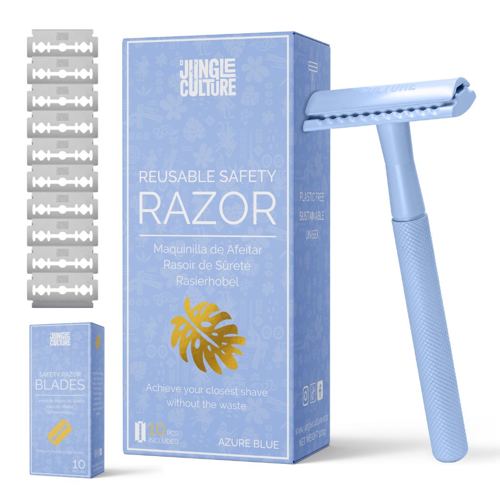 Diamond Grip Safety Razor — Includes 10 Blades