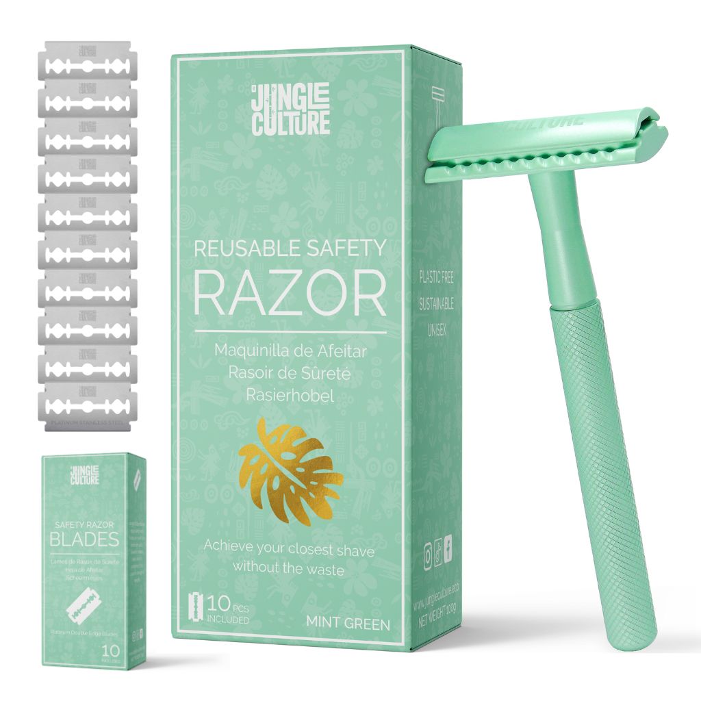Diamond Grip Safety Razor — Includes 10 Blades