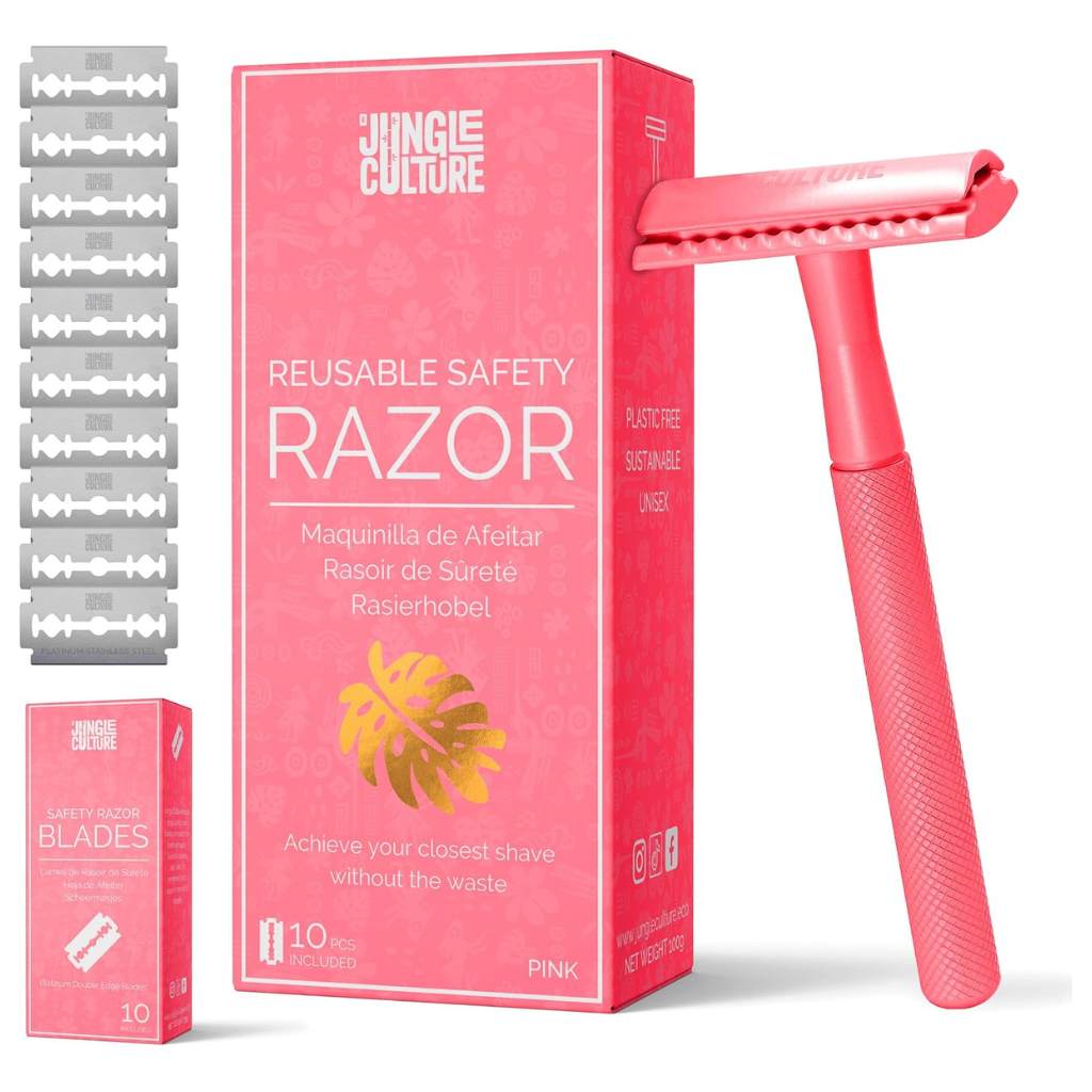 Diamond Grip Safety Razor — Includes 10 Blades